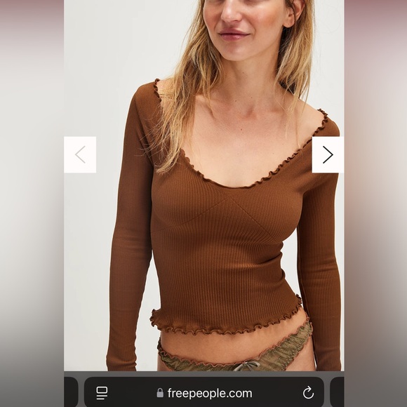 Free People Easy to Love seamless long sleeve top - Picture 3 of 8